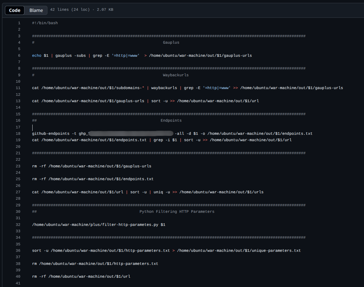 One command from the first project (War Machine)